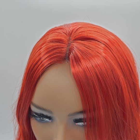 Uniwigs Phoenix Crimson Red Bob Synthetic Lace Front Wig - Picture 2 of 8